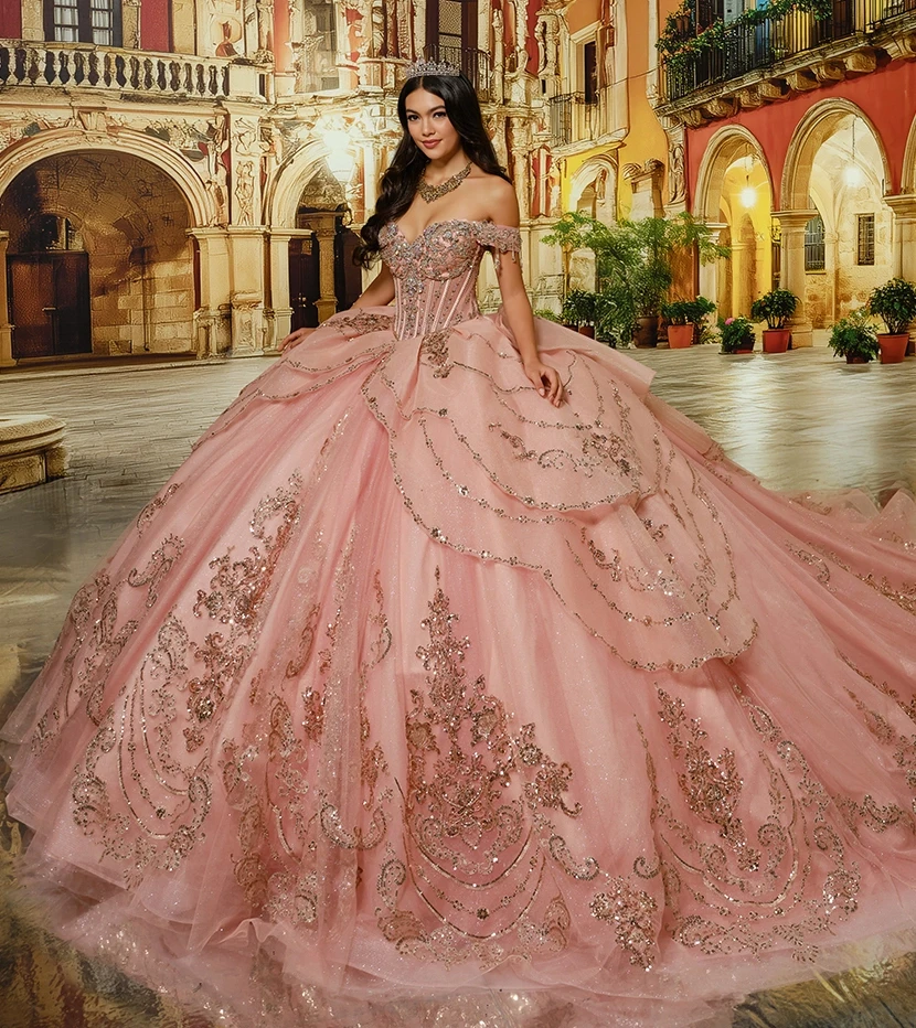 Model wearing a quinceanera dress by Princesa by Ariana Vara, desktop