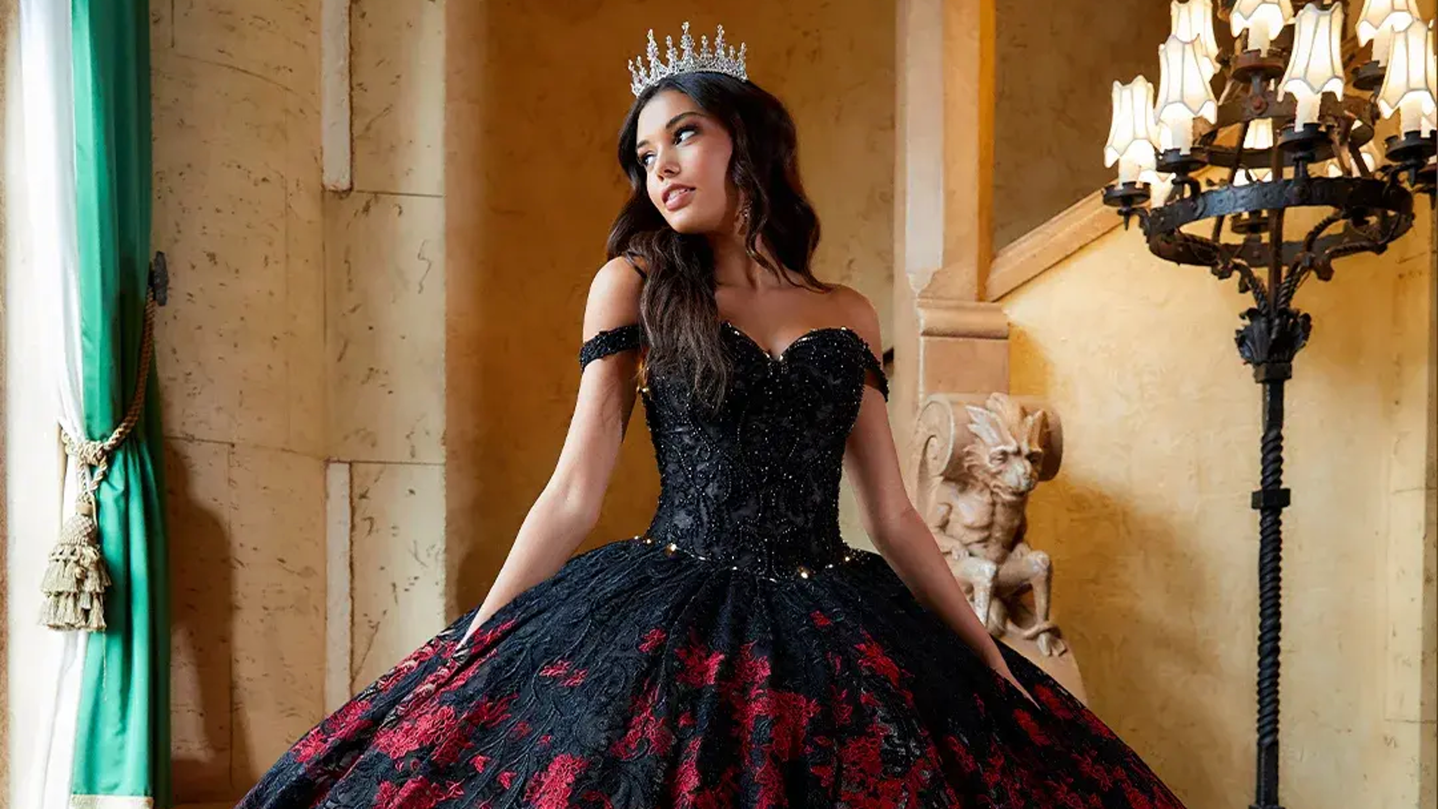 Black Quinceañera Dress Favs Desktop Image