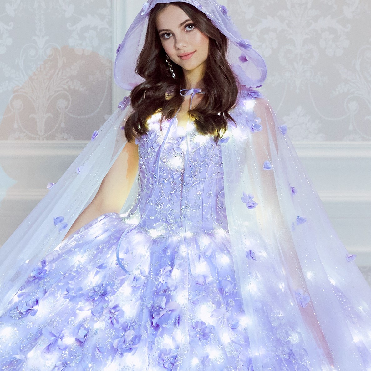 teal and purple quinceanera dresses