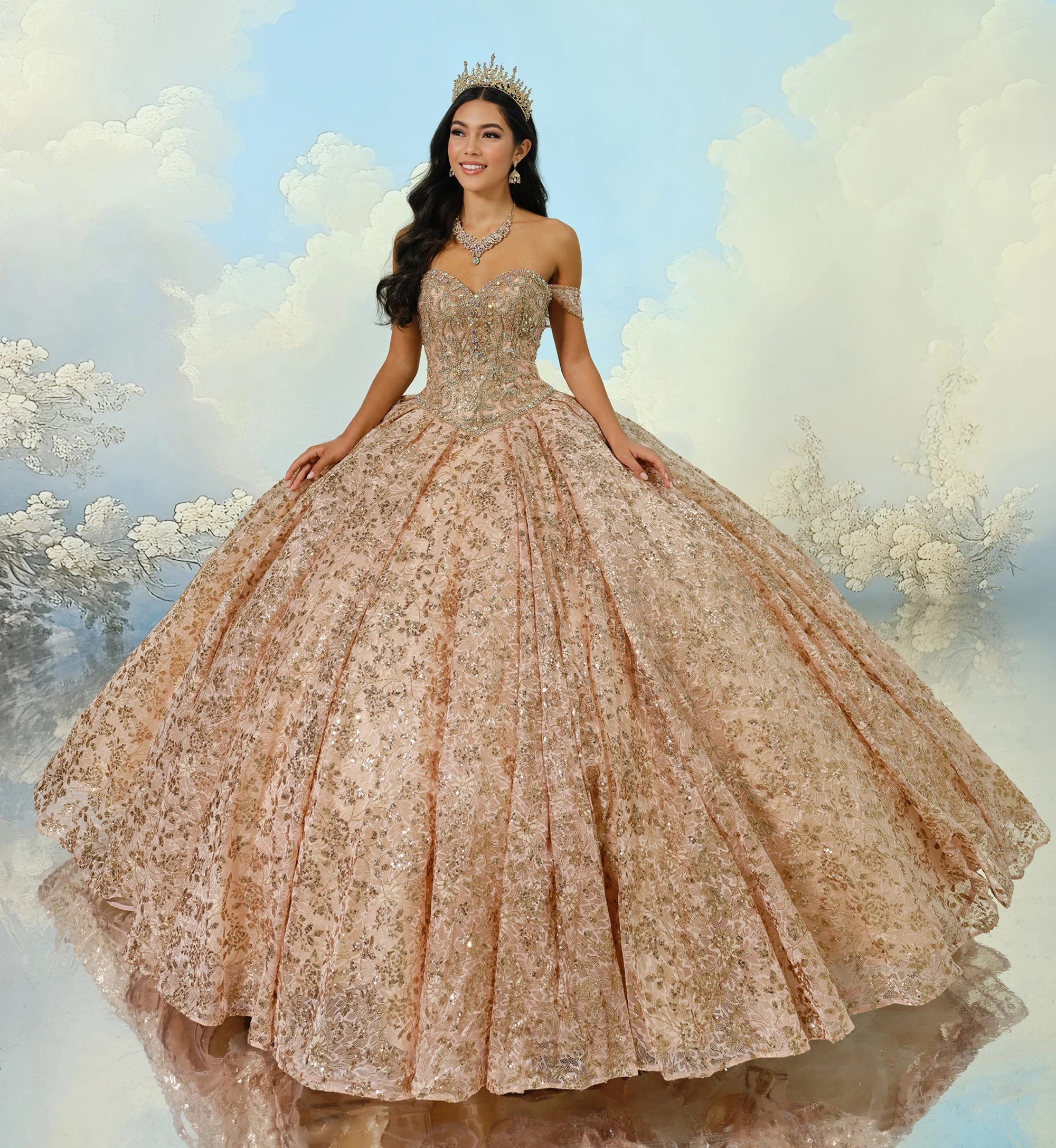 ★2025SS新作★ROMANTIC CROWN★R LOGO L/S Princesa Quinceanera Dresses | Princesa by Ariana Vara