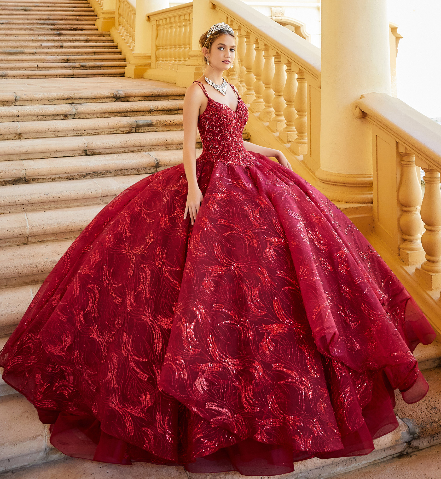 burgundy and gold 15 dress
