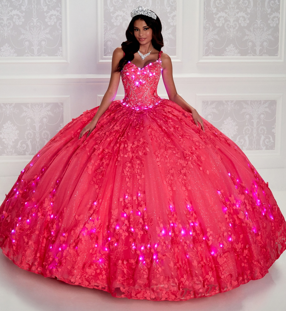 red butterfly quince dress Rhinestone Beaded Quince Dress Valencia by Morilee 60187- Promheadquarters.com