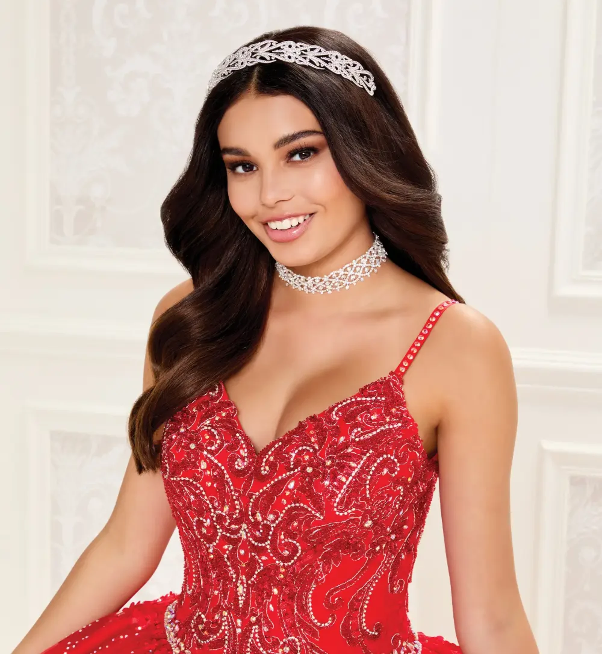 V-Neck Quinceañera Dress | PR12268