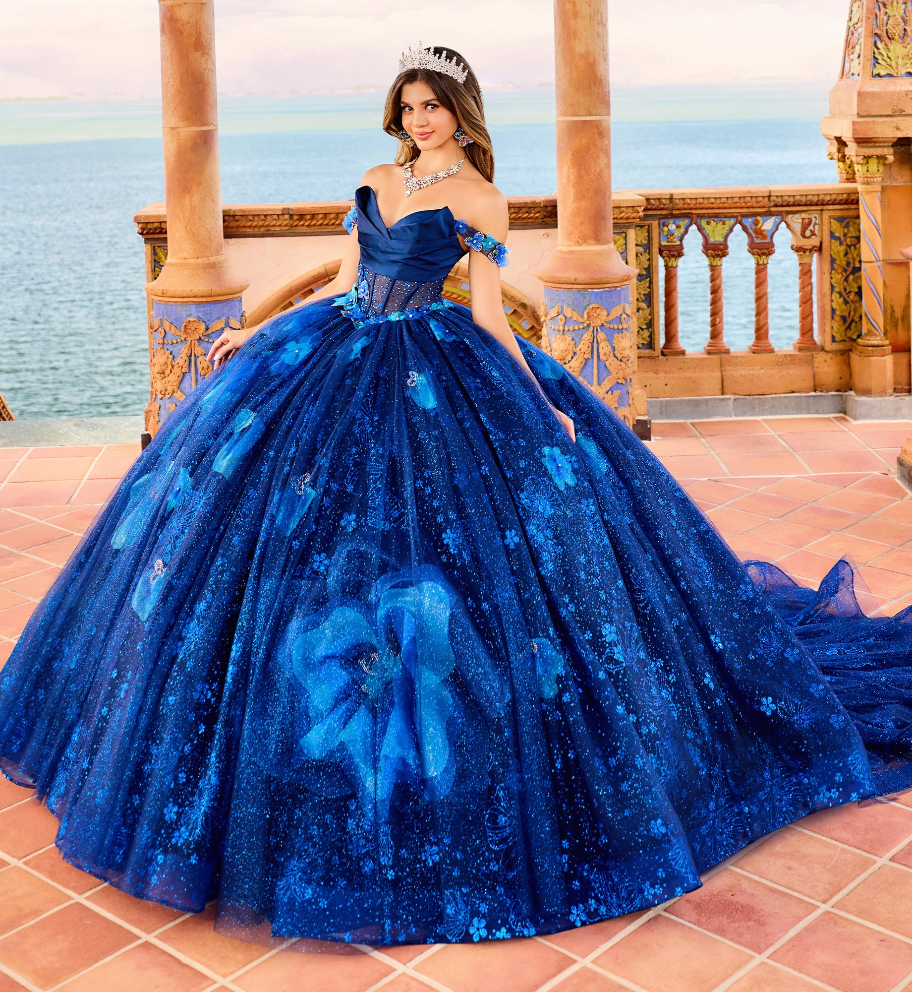 bcbg gold cocktail dress Ball Gown Sweet 15 Dresses Ivory Lace Quinceanera Dresses US6 / Same as Picture main image 1