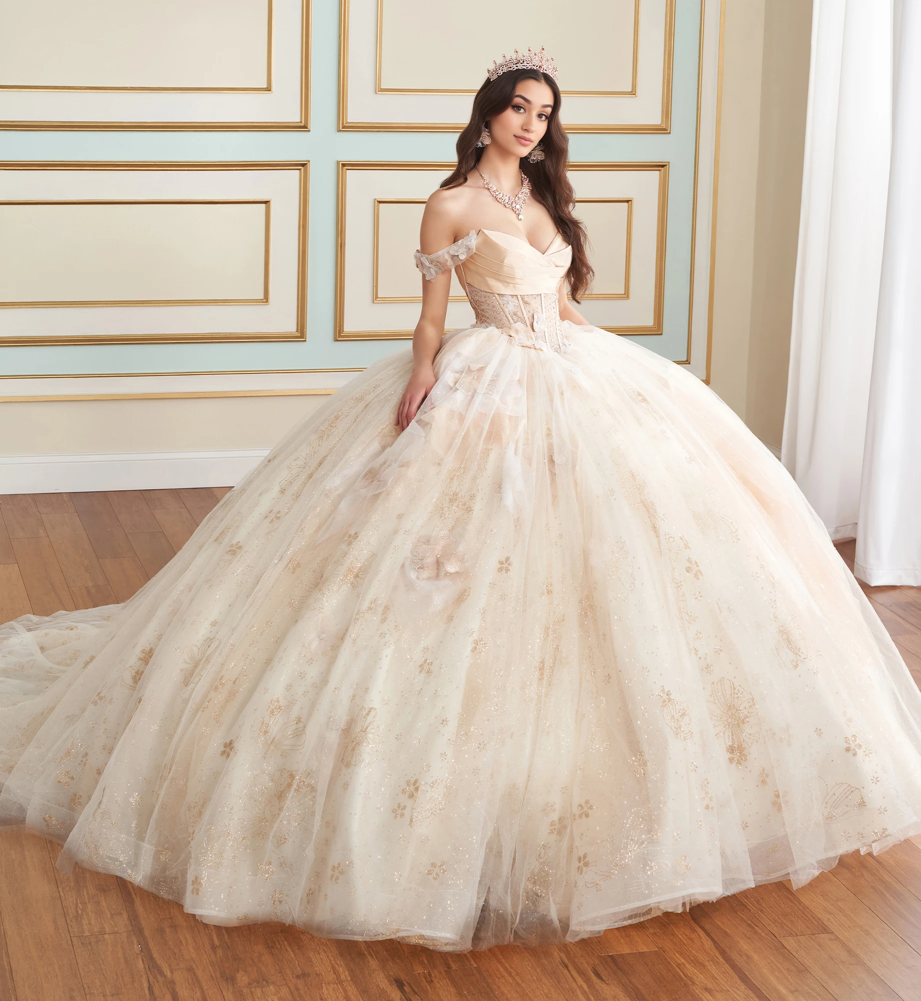 kylie jenner beige dress Kylie Jenner Light Champagne 2024 Met Gala Red Carpet Dress main image 0