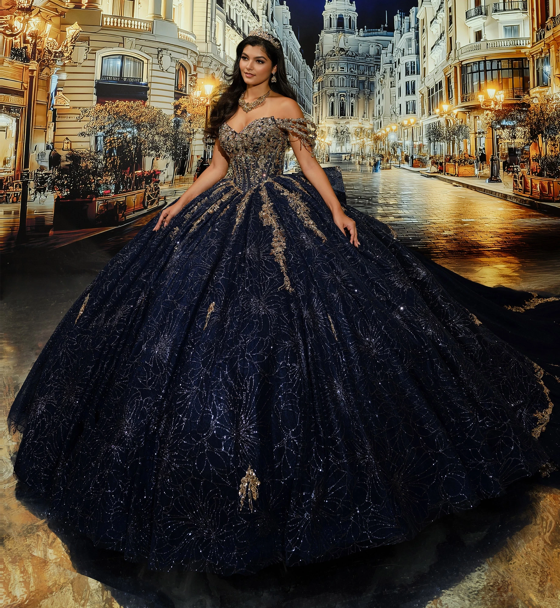 blue dress for baby girl Dreamyannie UK Blue Ball Gown Princess Girl Sweet 15 Quinceanera Dress Prom  Party Gowns Dress main image 1