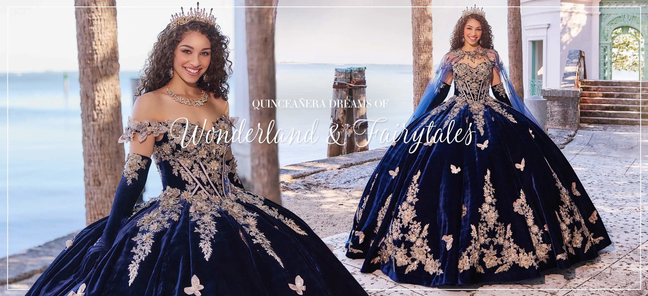 Model in Princesa Quineanera Dress Desktop